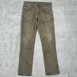 Levis 511 Slim Fit Jeans Men 30x32 Olive Brown Gold Casual Distressed Streetwear